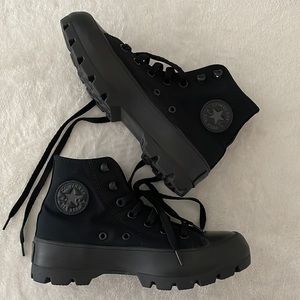 CONVERSE WOMENS CHUCK TAYLOR ALL STAR LUGGED HIGH TOP SNEAKER - BLACK